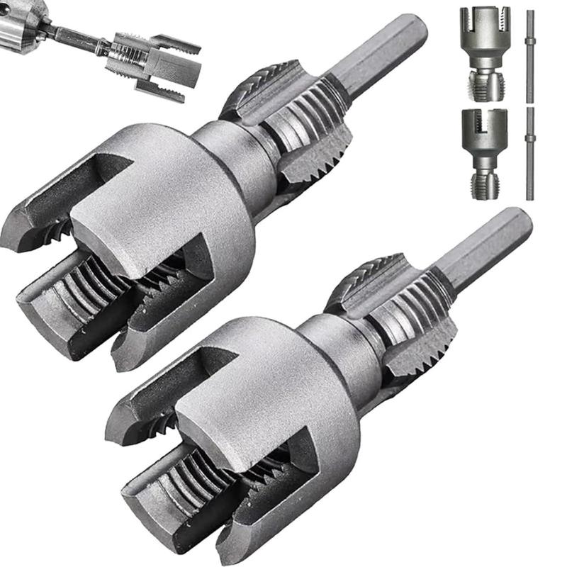 Power Tools On Sale - 1セットパイプねじ切り工具一体型内外管ねじ切り工具電動ドリル対応PVCパイプねじ切りキット