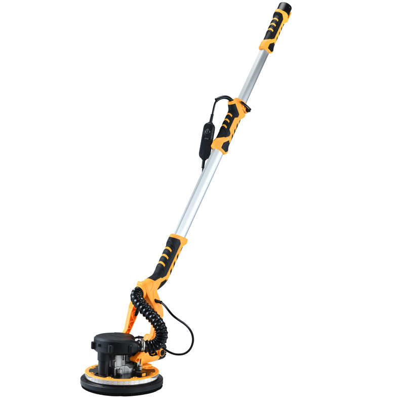 Belt Sander Portable - ポータブル220V電動ダブルランプベルト壁面サンディングマシンロングポール工業用研磨サンダー研磨紙パテツール