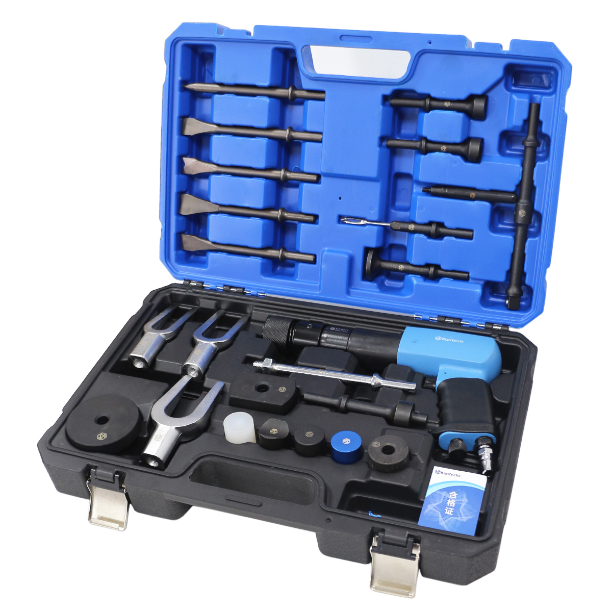 Power Tools Hammer - 強力なエアハンマーインパクトキット、テーパーパンチ付き、フラットチゼル、ボールフォーク取り外しツール、さまざまな車両のブレーキディスク修理ツール