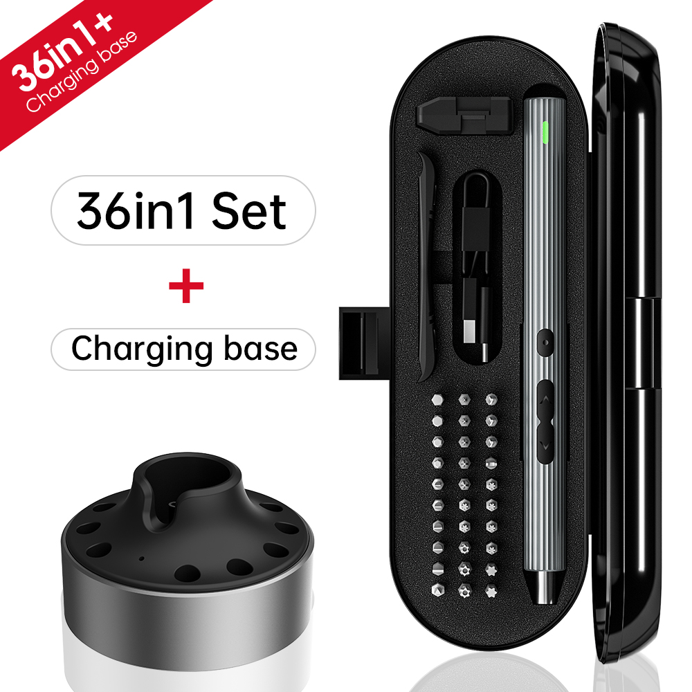 Xiaomi Power Tools - 精密電動ドライバーセット,36 in 1,充電式,磁気,ミニ,xiaomi携帯電話修理用の小型ビット