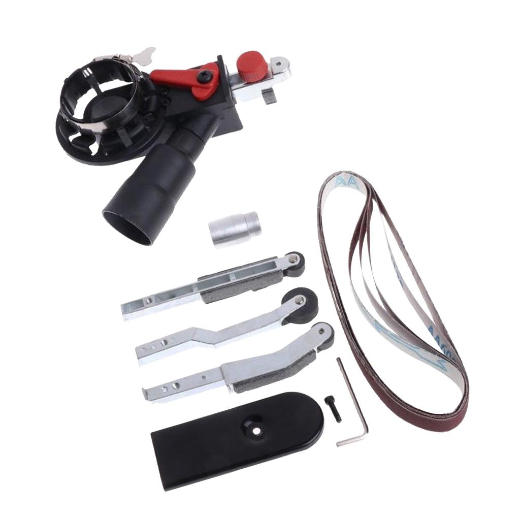Belt Sander Portable - サンダー研磨機アダプターヘッド金属研磨ツール、4インチポータブルベルトサンダー変換用、最大800W
