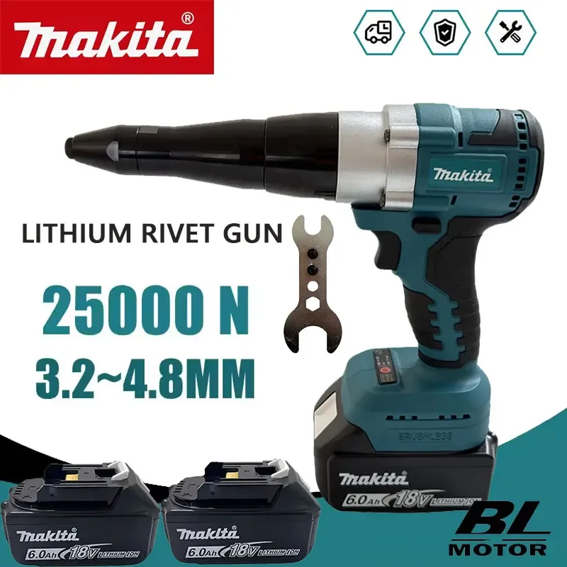 Power Tools Aeg - マキタ 25000N ブラシレス電動リベットガン コードレス 3.2-4.8mm リベットナットガン