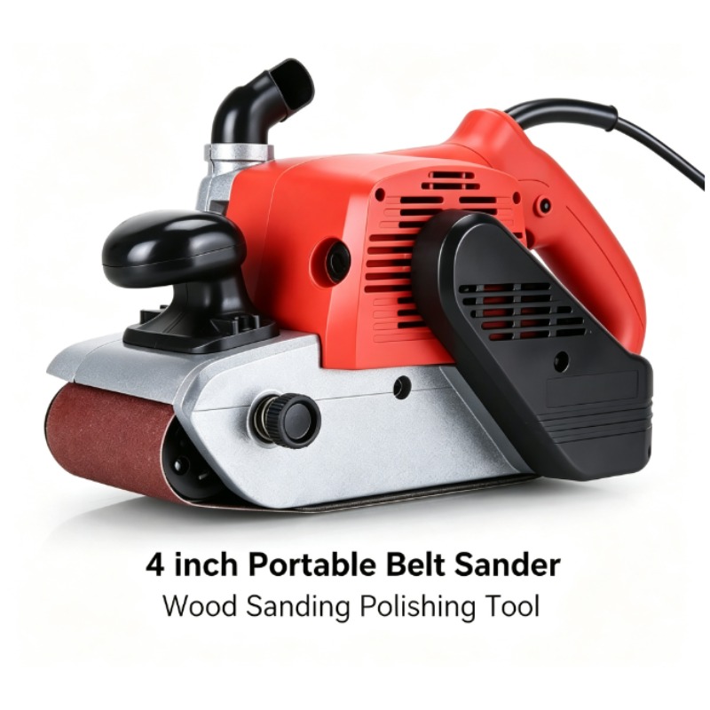 4インチベルトサンダー高出力ポータブル木工研磨機フラットプレ - Belt Sander Portable のレビューと価格