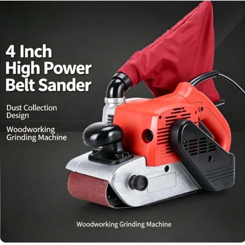 4インチベルトサンダー高出力ポータブル木工研磨機フラットプレ - Belt Sander Portable のレビューと価格