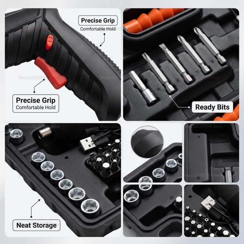 47点充電式電動ドライバーセット 3.6Vコードレスリチウム - Power Tools Battery Repair のレビューと価格