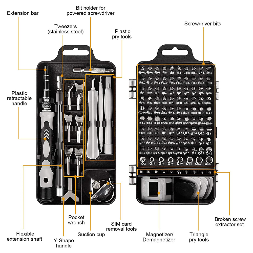 25/115/135/140 in1 精密ドライバーセット磁 - Xiaomi Power Tools のレビューと価格