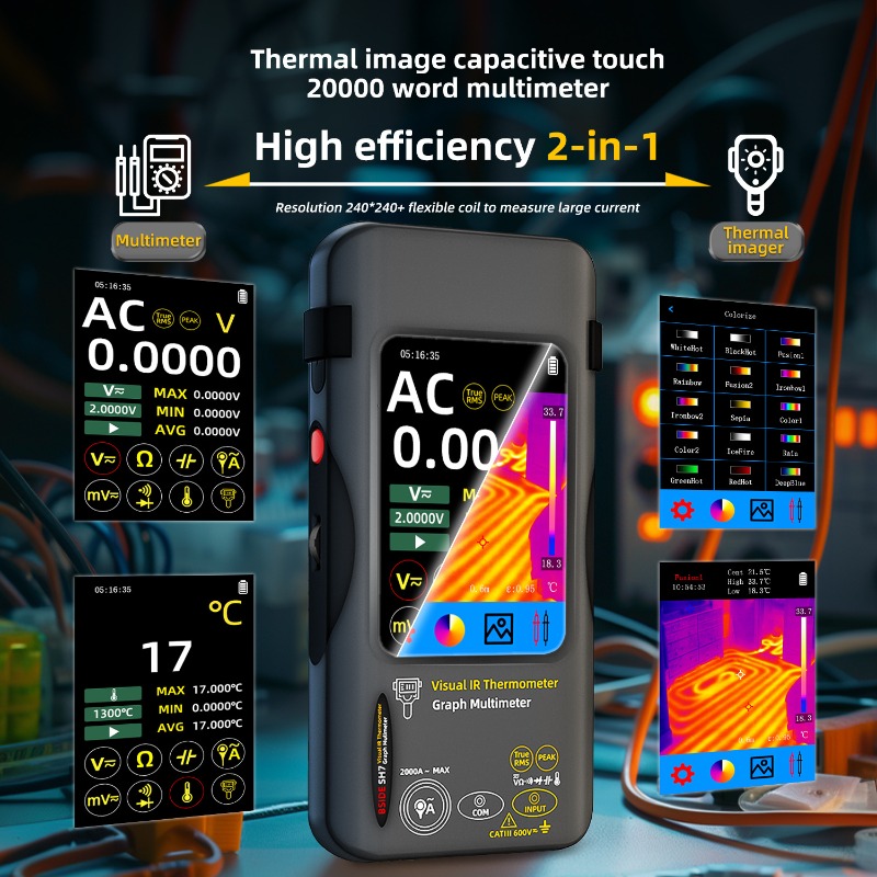 サーマルイメージャーマルチメーター ハンドヘルドタッチスクリ - Power Tools Images のレビューと価格