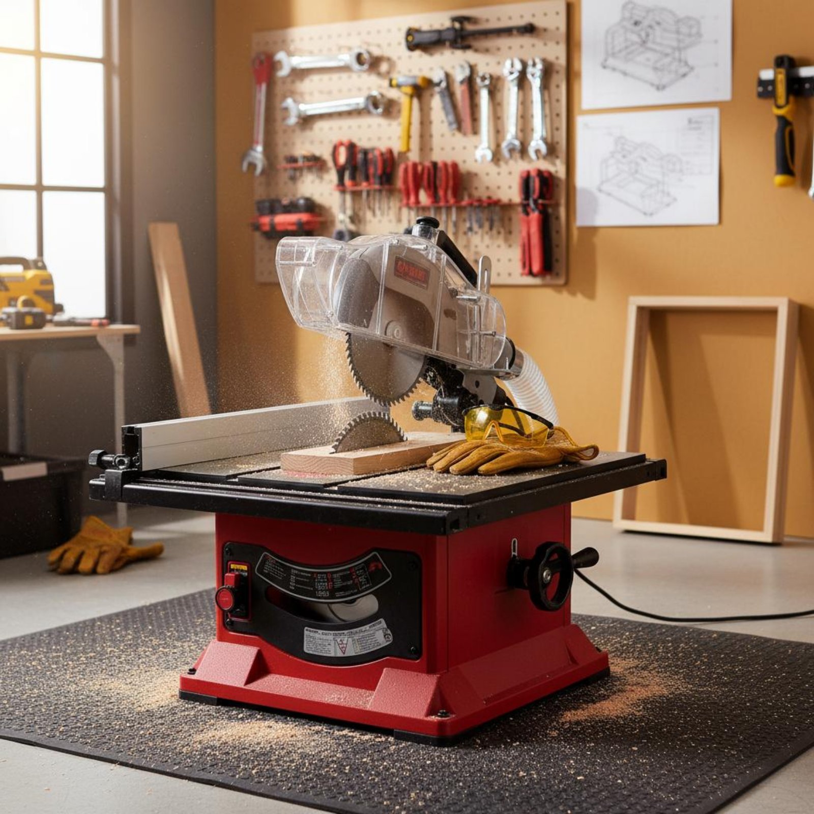 テーブルソー用ダストガード 透明クリアソーブレードカバー ダ - Power Tools Safety のレビューと価格